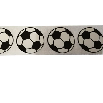 25mm de Diâmetro Rodada de Prata de Futebol RASPAR Adesivo DIY Manual Feita a Mão Coçando Cartão de Filme