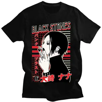 Engraçado Nana Osaki T-Shirt dos Homens de Manga Curta Harajuku Anime Mangá T-shirt de Streetwear Tees Tops de Algodão Macio Oversized T-shirts