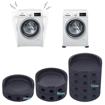 4PCS Ajustável Aumentar Máquina de Lavar roupa Anti Vibração Almofada de Choque antiderrapante Pés Tapete Frigorífico, Piso Móveis Protetor