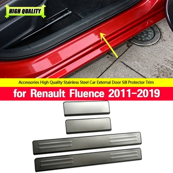 Aço inoxidável de alta qualidade de Chinelo Placa/Soleira da Porta Para a Renault Fluence 2011 2012 2013 2014 2015 2016 2017 2018 2019 Pedais
